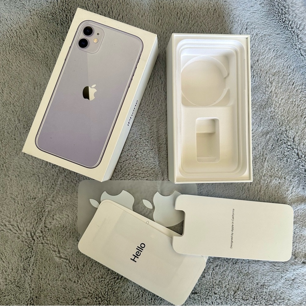 Apple iPhone 11 Purple 128GB Original Retail Box Only w/ Paper Inserts No Phone